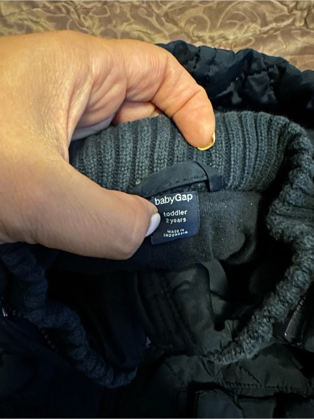 Baby GAP Navy Blue Quilted Hooded Puffer Jacket- Size 2T